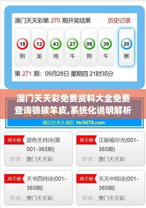 澳门天天彩免费资料大全免费查询狼披羊皮,系统化说明解析_免费版19.264