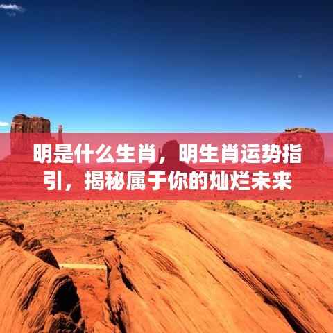 揭秘明生肖运势,指引你的灿烂未来之路
