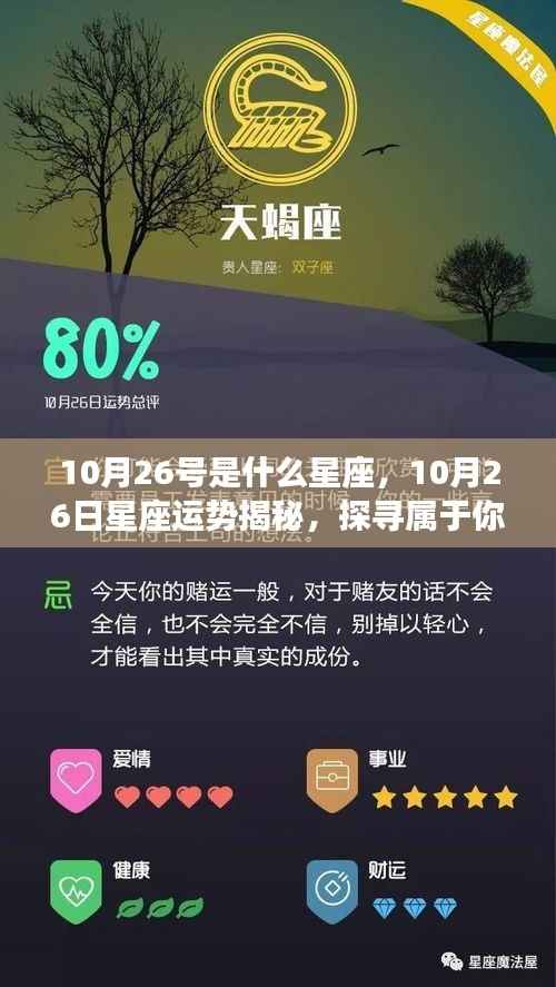 揭秘10月26日星座运势,探寻属于你的星辰轨迹