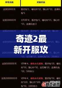 奇迹2最新开服攻略揭秘,领先者的起跑秘诀!