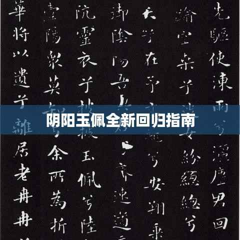 阴阳玉佩全新回归指南